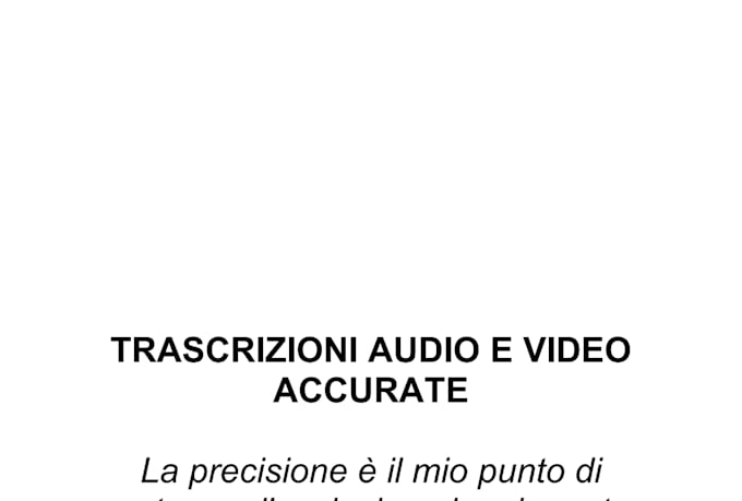 la trascrizione audio e video in modo accurato e preciso